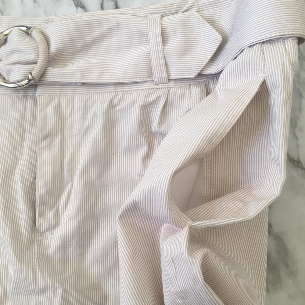 rafaella PETITE Beige and White Striped Skirt, 12P - Picture 8 of 9